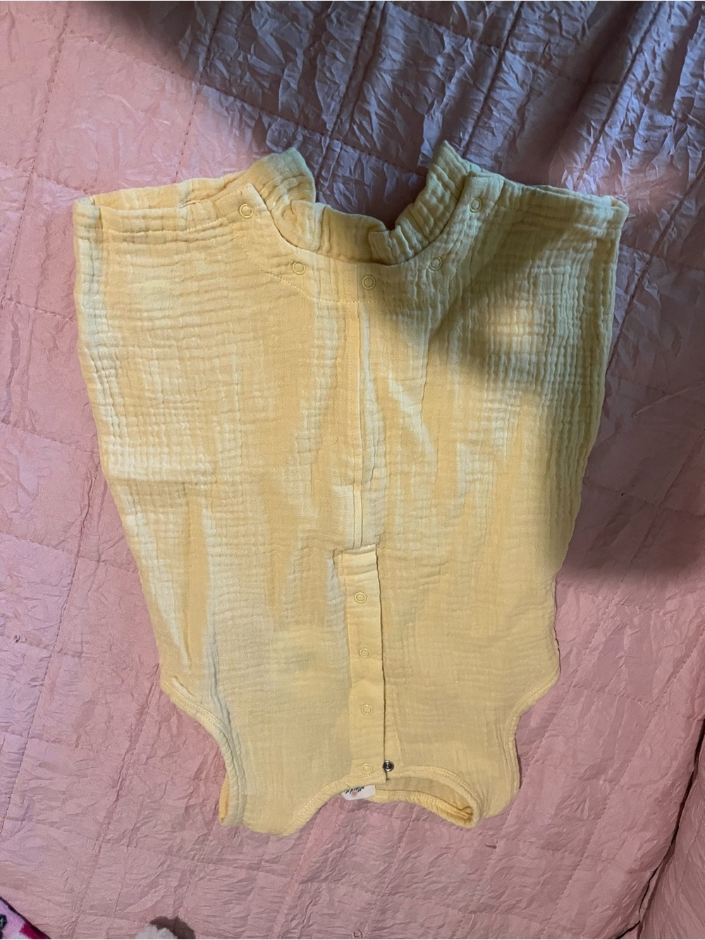 Soft Gauze Yellow Kids One-Piece Romper